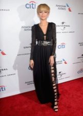 Black dress with deep slits