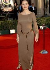 Brown long dress for the color type Winter