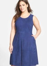 Suede dress for obese