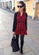 Red Black Plaid Dress