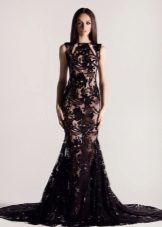 Black Mermaid Lace Dress
