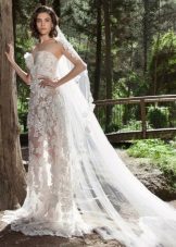 Bandeau Lace Dress Transparent