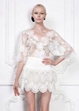 Short white lace dress