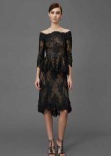 Lace dress with basky