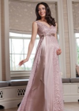 Lace dress for pregnant women to the floor