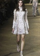 Elie Saab Spring-Summer 2016 Short Dress Long Sleeve Closed