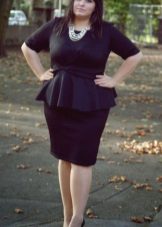 Black office dress with a full bow