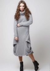 Warm balloon dress with dinah below the knee