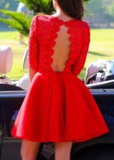  Baby dress in red with open back