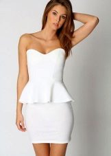 White Bustier Sheath Dress