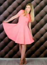 Neoprene dress sun flared