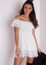 Cotton dress with polyester