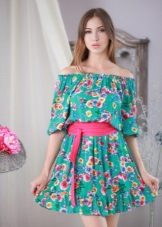 The belt of their fabric to the staple dress