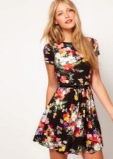 Floral viscose dress