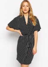 Striped kimono dress