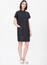 Shirt dress straight silhouette