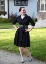 Dress shirt in combination with a wide belt