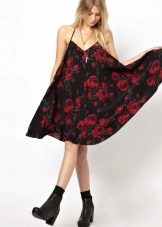 Dress - dress with red roses