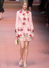 Pink dress with Dolce & Gabbana roses
