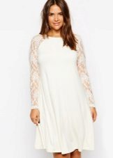 A-line raglan long sleeve dress