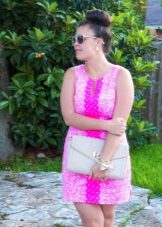 Short pink dress-dress for full