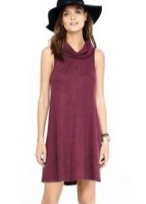 Dress A-line with a collar collar