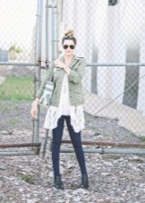 Trapeze dress with jacket