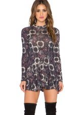 Dress dark tunic with sleeves