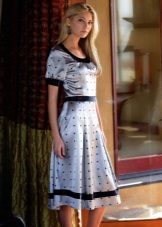 Gray dress in rare small polka dots