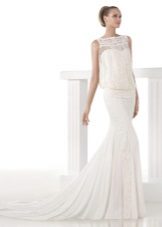 Dress with a free cut wedding