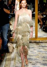 Dress with a long fringe
