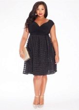 Dress V-neck for women with figure type Apple