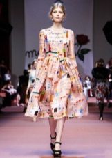 Medium length dress with children's drawings by Dolce & Gabbana