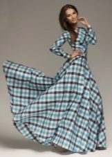 Long dress in a bright cage