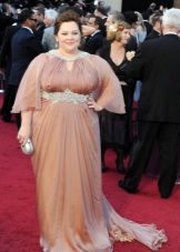 Long sleeved floor length silk dress for obese women