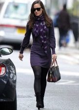 Warm knitted casual dress