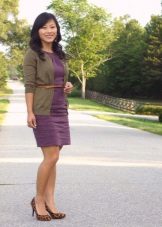 Casual dress of lilac color