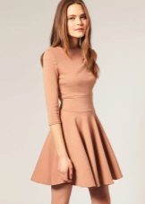 Beige flare dress