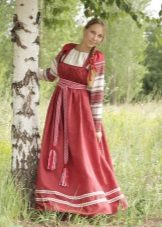 Russian sundress model with bodice