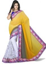 Indian lilac saree