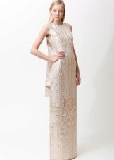 Gold Patchwork Long Wedding Dress