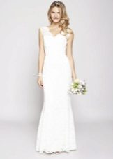 Long Lace Wedding Dress Sheath