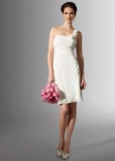 Sheath dress with short shoulder strap