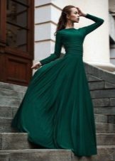 Green knit dress