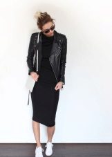 Sneakers for knitted dress