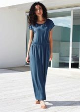 Straight knit dress to the floor