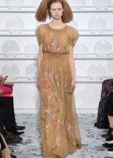 Spring dress in chiffon floor