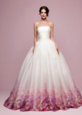 Wedding dress with print