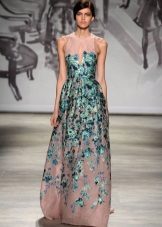 Wedding dress with green