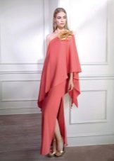 Red dress with fabric flower